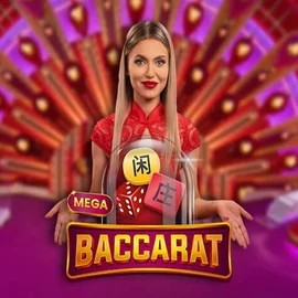 Mega Baccarat game by Pragmatic Play – logo hosted on Kingmaker Casino